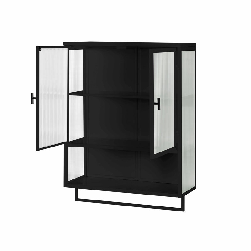 Armoire d'appoint Janalle, Noir, noir, noir, noir