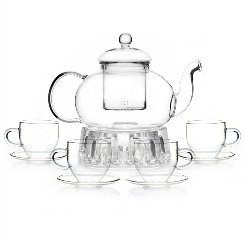 Latitude Run® Jayvyn 33.8oz. Glass Teapot Set