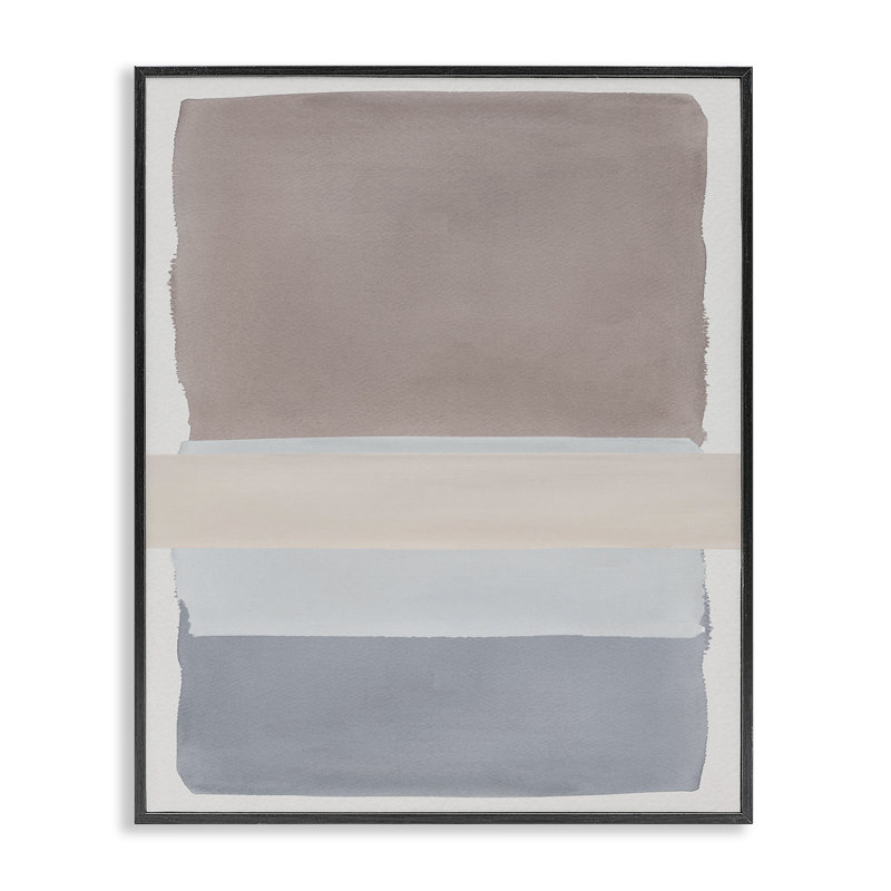 «Fun with Blues & Browns», estampe numérique, conception de Nina Jacobs, H 14 po x l 11 po, Giclée encadrée noir minuit