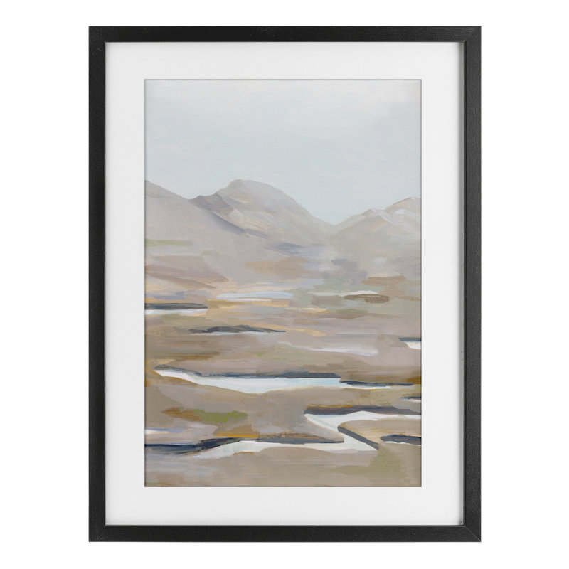 Reproduction encadrée sous verre Earth Serenity in Neutrals, par Hannah Dawson, H 20 po x l 14 po, Cadre noir minuit
