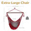 Chaise hamac suspendue avec corde en polyester filé doux Plummer - rouge-1108227832