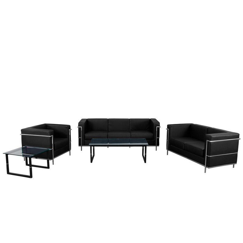 Ensemble de réception Hercules Regal Series LeatherSoft, Noir