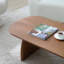 Table basse moderne minimaliste, pieds courbés, matériau, sécuritaire pour les personnes âgées