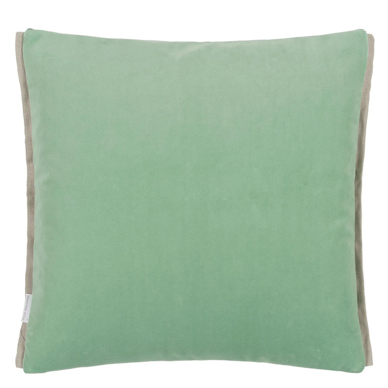 Varese Velvet Decorative Pillow, 22" H x 22" W, Cadet/Pale Jade