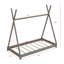 Lit plateforme à baldaquin simple en bois massif avec structure triangulaire-1248445178