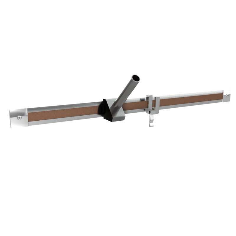 Rail carte 1 po en aluminium avec insert liège, l 48 par carton ghent, H 1 po x l 96 po x P 0,5 po