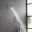 Pomme de douche à pluie haute pression de 6 po à 6 réglages de jet - pomme de douche réglable avec buses anti-colmatage, installation facile à faible débit-114229195
