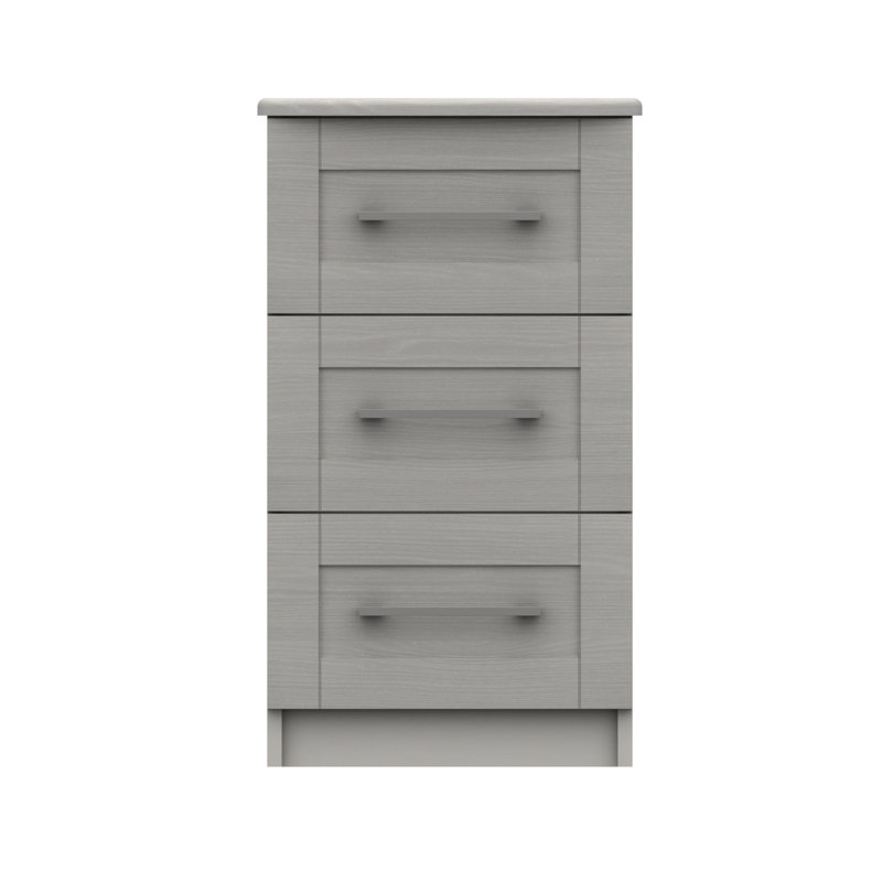Alishma 39.8cm W Manufactured Wood Bedside Table, Light Grey
