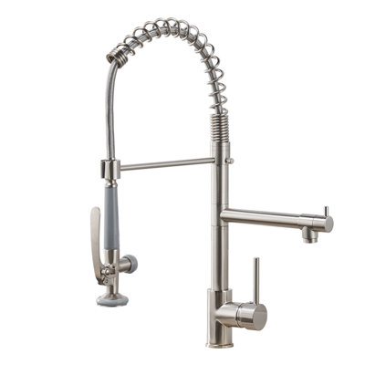 Topcraft Single‑Handle Single‑Hole Kitchen Faucet with Pull Down Sprayer
