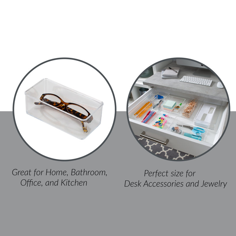 Simplify Clear Small Multi-Purpose Drawer Organizer