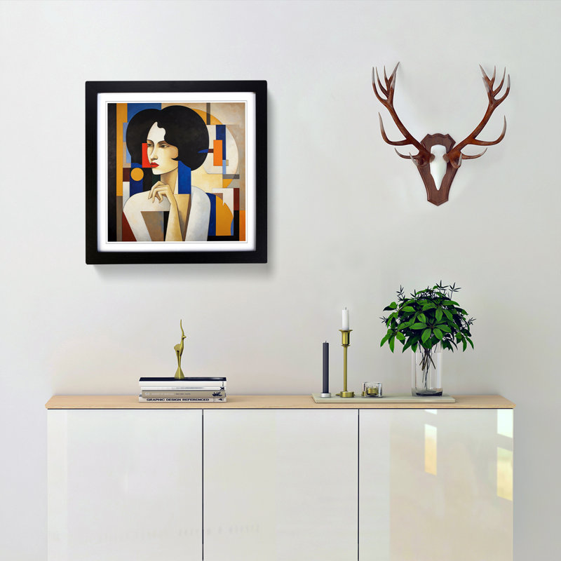 Single Picture Frame Print on Wood, Black Framed
