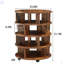 Commode d'appoint ronde en bois massif Rosalyn