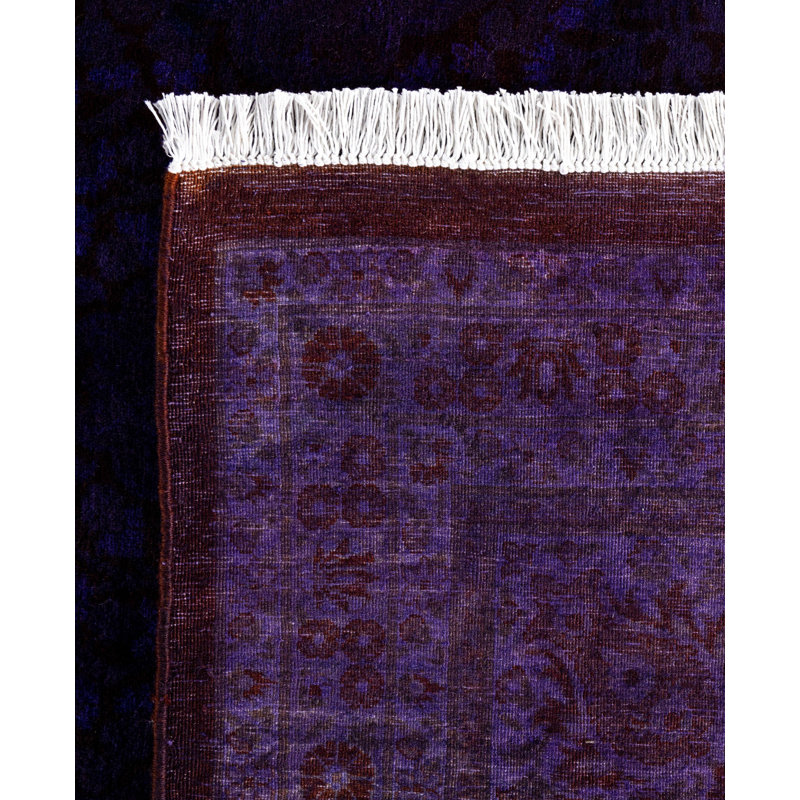 Overdyed One-of-a-Kind 9' 3" X 12' 6" Hand Knotted Area Rug