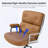 Genuine Leather Executive Office Chair with Aluminum Frame and Wheels, Swivel Desk chair with Thickened Backrest and Ergonomic Lumbar Support-1710331752