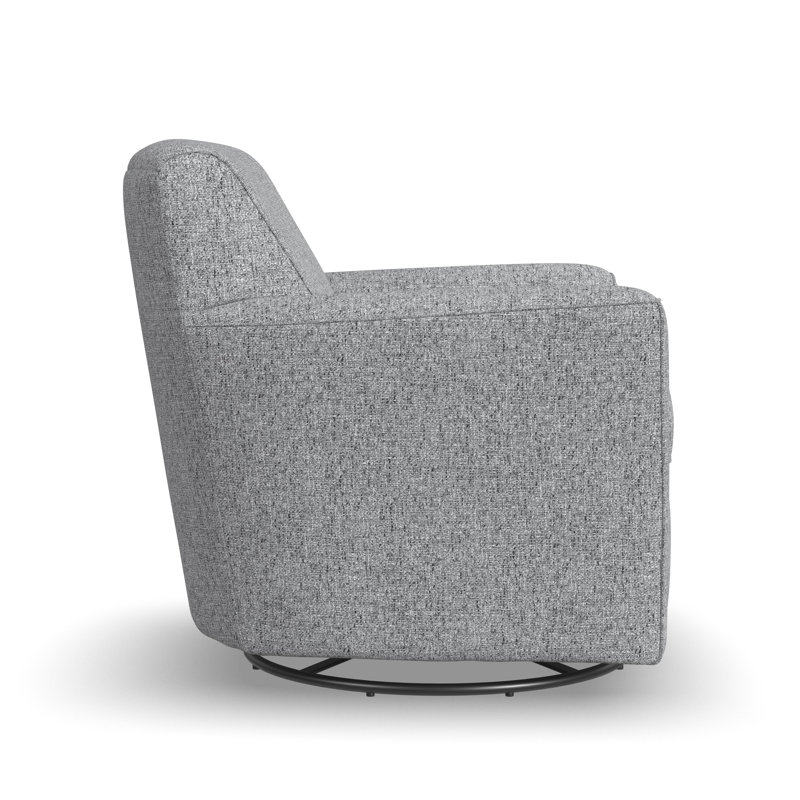 Fauteuil pivotant rembourré Monarch, Gris Sustain® Tweed