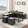 Simple And Stylish 5 Person Corner Breakfast Nook Set With Hidden Storage