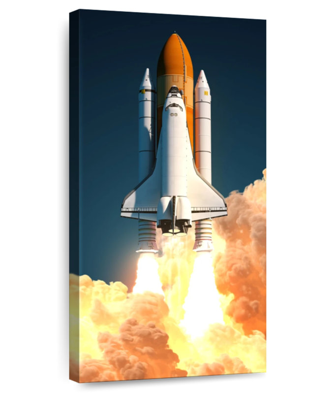 Launching Space Shuttle, 30" H x 15" W