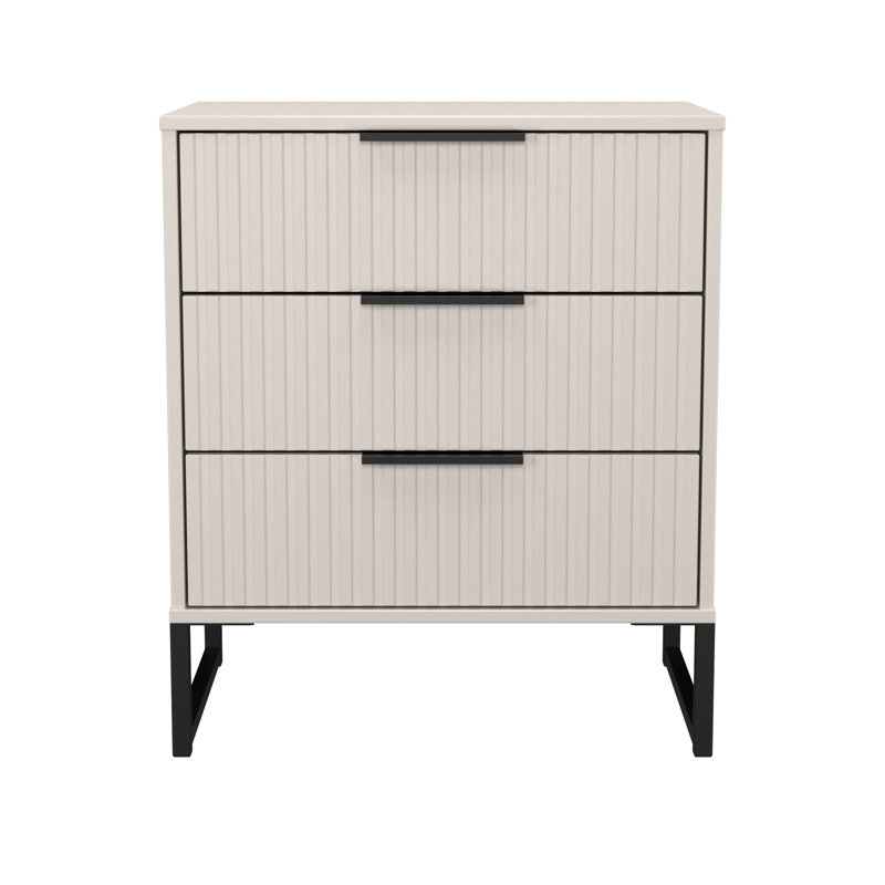 Bernat 58cm W 3 - Drawer Chest of Drawers, Beige