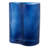 Art Deco Wave-shaped Ocean Blue Decorative Glass Vase
