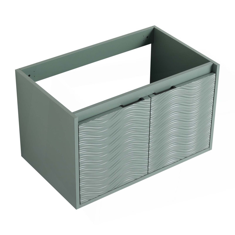 Soft Close Doors Bathroom Vanity, For Small Bathroom, Green