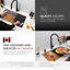 Évier de cuisine à double cuve en granite composite avec station de travail 32 po avec planche à découper, passoire, grille de séchage et crépine STY reti-62240460