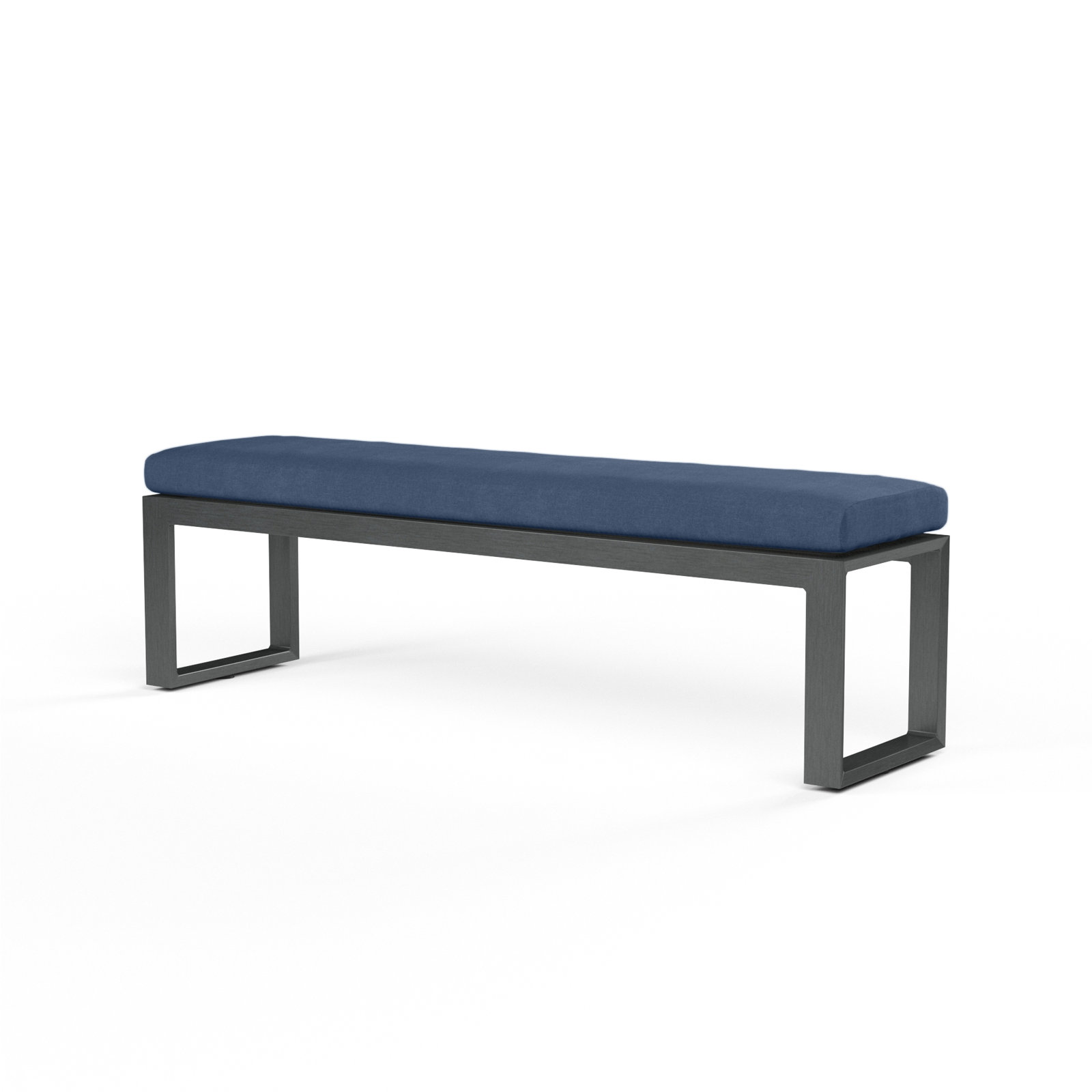 Georgie 72.01'' Aluminum Outdoor Bench, Spectrum Indigo Sunbrella®