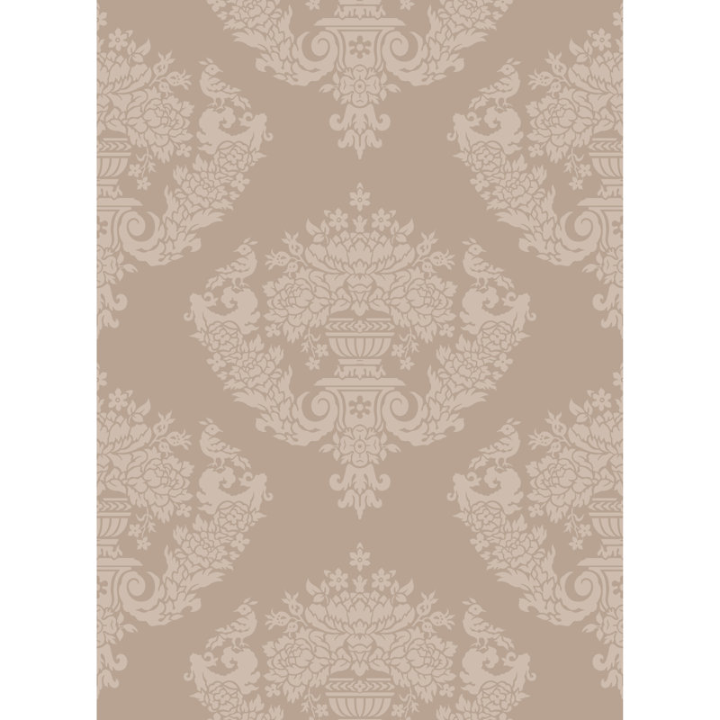Sudbury Damask Wallpaper Roll, Gold