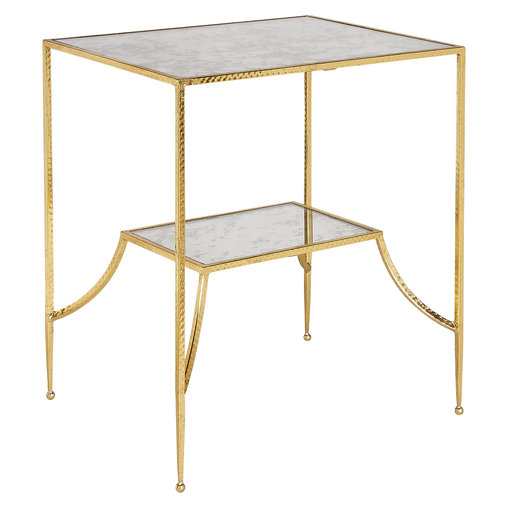Lyon Glass Top End Table