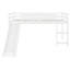 Lit mezzanine avec glissade, conception multifonctionnelle, simple (blanc)