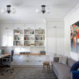 Celestyna Modern Matte Black Semi-Flush Led Globe Ceiling Light - 3 Light