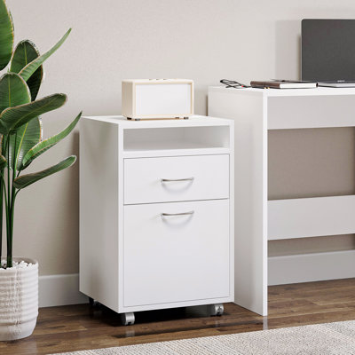 Organisateur de rangement mobile avec tiroir et armoire, support d'imprimante avec roulettes