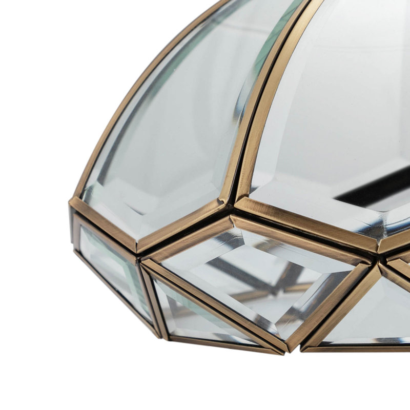 Hanging Glass Shade Ceiling Light Adjustable Height