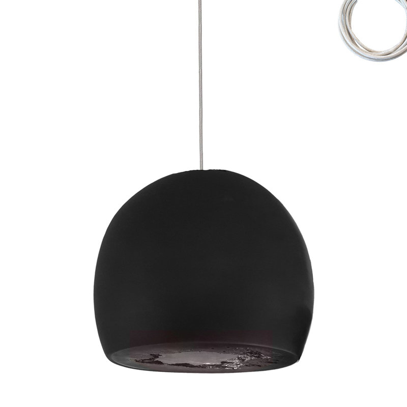 1 - Light Pendant, Nickel, Black