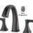 Widespread 2-handle Bathroom Faucet with Drain Assembly-58689372