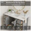 Meuble-lavabo autoportant 48 po avec comptoir 48 po, armoire de rangement en bois massif gris-1857664099