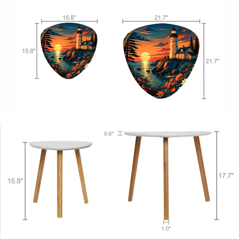 Ensemble de 2 tables basses gigognes Triangle