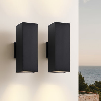 Alvisa Outdoor Wall Light in 2 Lights Dusk to Dawn with Aluminum