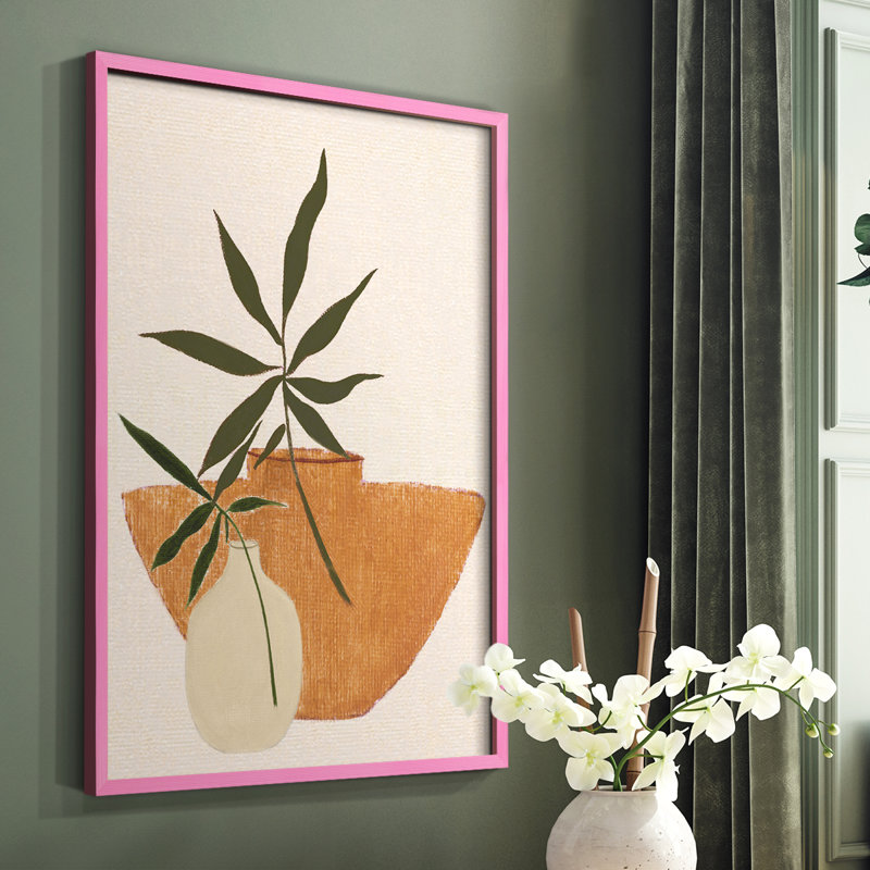 «Santa Fe Still Life II», reproduction encadrée - bois massif, H 10 po x l 8 po, Rose