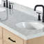 Meuble-lavabo double en bois massif de 66 po avec plateau en marbre de Carrare de 1,5 po Thornaby-1047605994-1057109213