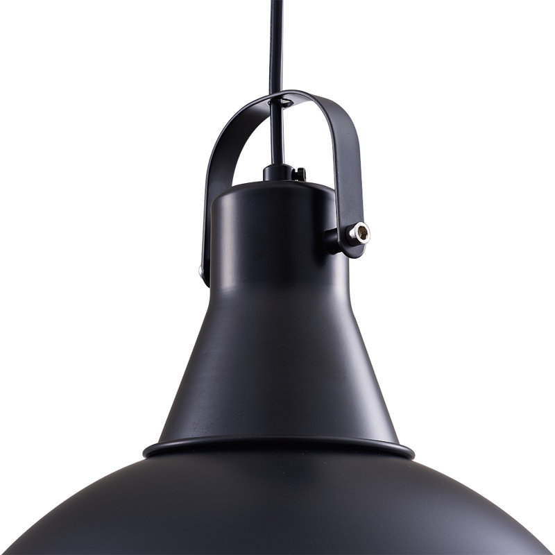 Ensemble de 2 luminaires suspendus noirs, campagnards et industriels pour la cuisine, la chambre à coucher et le bureau