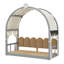Lit simple simple allongé avec auvent arqué et lit gigogne intégré-105529540
