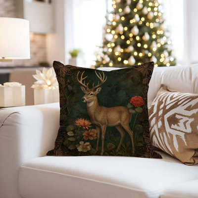 Housse de coussin animaux animaux William Morris - Deer