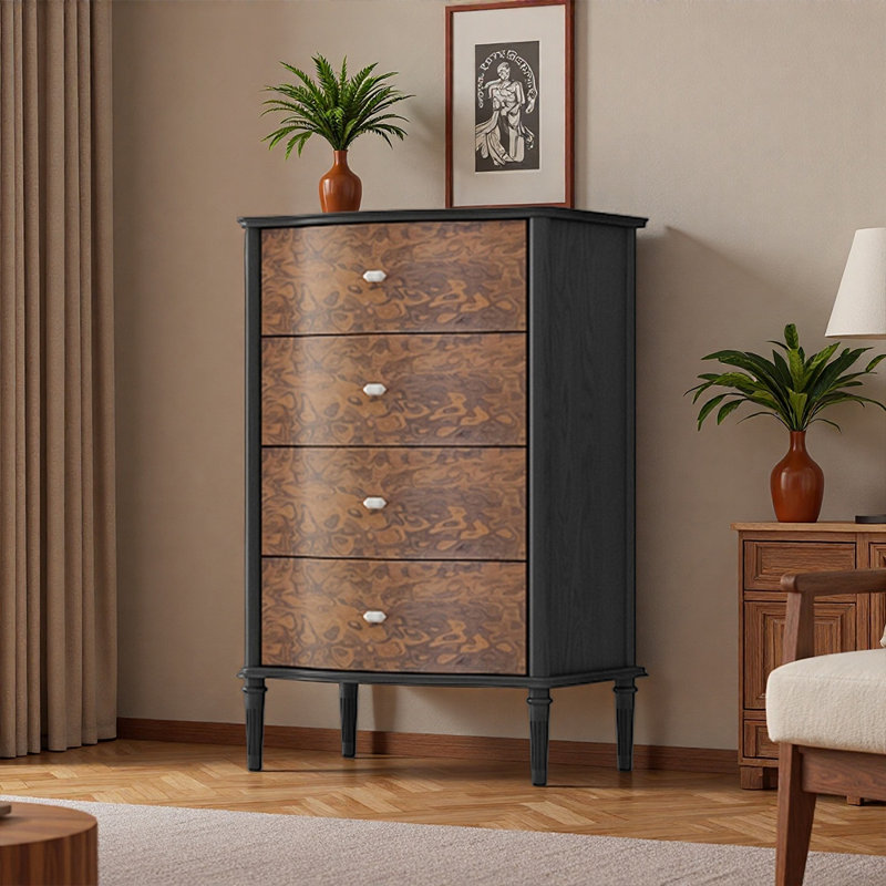 Buffet américain de luxe rétro, Noir / brun
