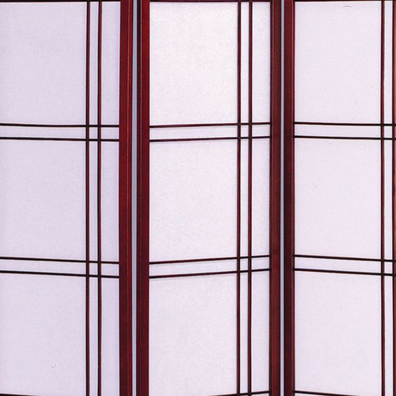 70.5" Tall Double Cross Shoji Panel Room Divider, Black, 6 ft, 8