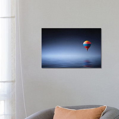 Parachute at Lake 1 Piece Wrapped Canvas Wall Art