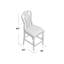 Chaise d'appoint à dossier Queen Anne en blanc antique / brun Colchester