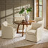 Barry Farmhouse Slipcovered Upholstered Dining Chair Set with Casters