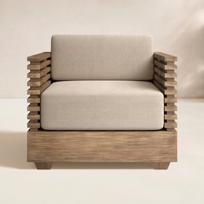 Fritz Wood Outdoor Lounge Chair