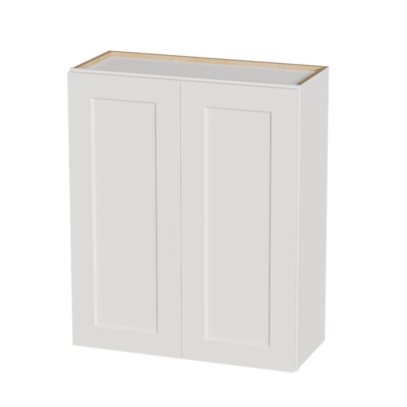 Solid Wood Wall Cabinet With Soft-Close Doors, Adjustable Shelves - 30 Inch Double Door Storage For Kitchen, Bathroom, Laundry, Garage