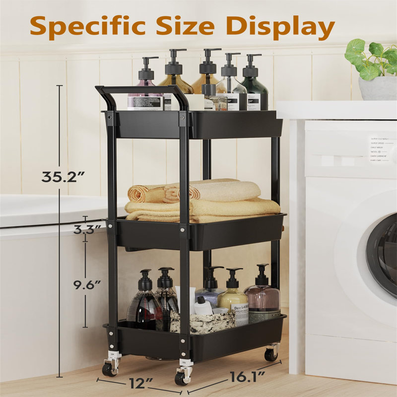 Runa Metal Bar Cart,  Black